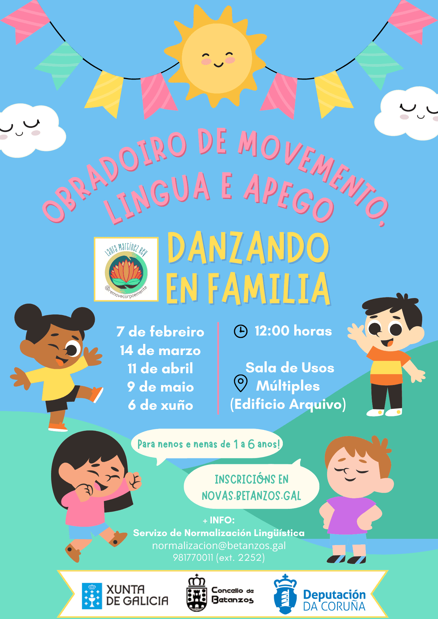 Obradoiro de movemento, lingua e apego: danzando en familia