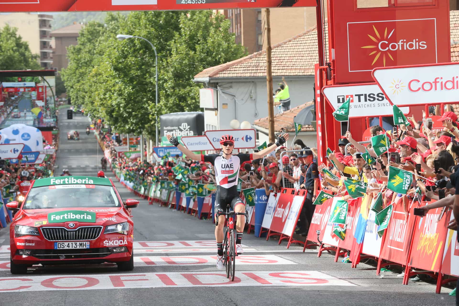 Llegada de la sexta etapa de La Vuelta Ciclista a España
