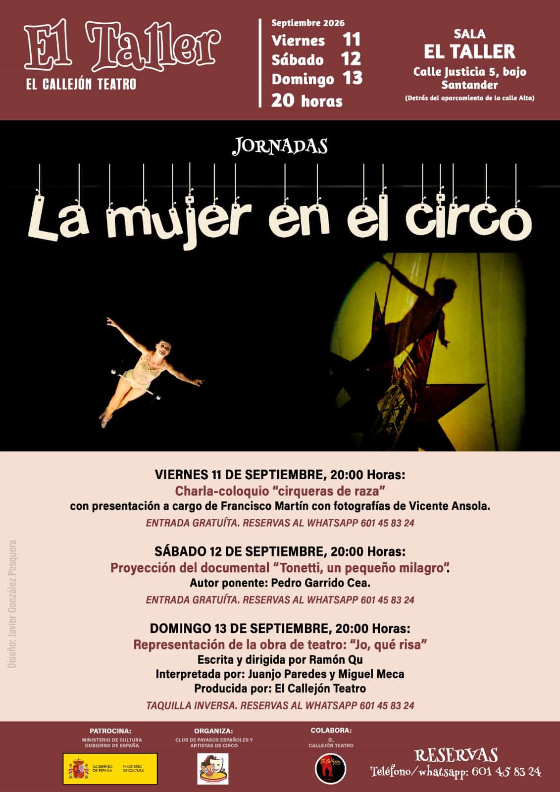 La Mujer en el Circo: representación de la obra de teatro Jo, qué risa