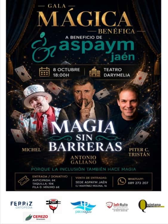 Gala mágica a beneficio de ASPAYM. Magia sin barreras