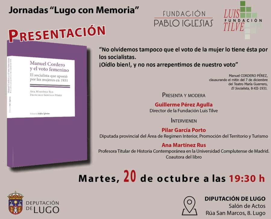 Presentación del libro: Manuel Cordero y el voto femenino