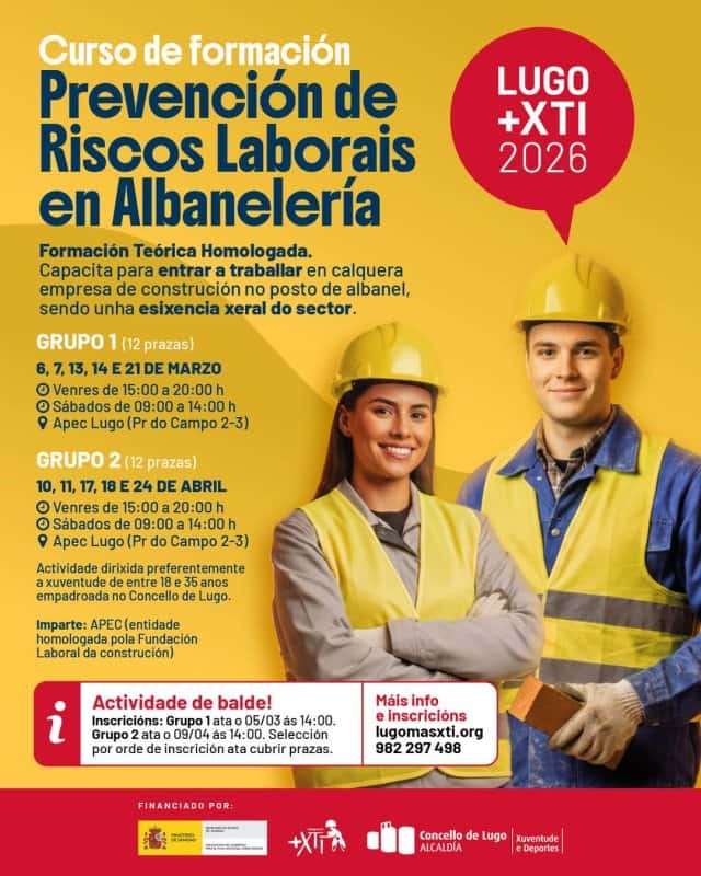 Curso de prevención de riesgos laborales en albañilería
