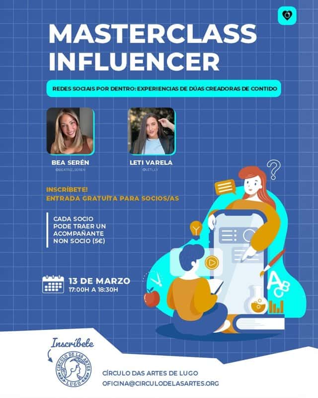 Masterclass Influencer: Redes Sociais por Dentro: Experiencias de dúas Creadoras de Contido