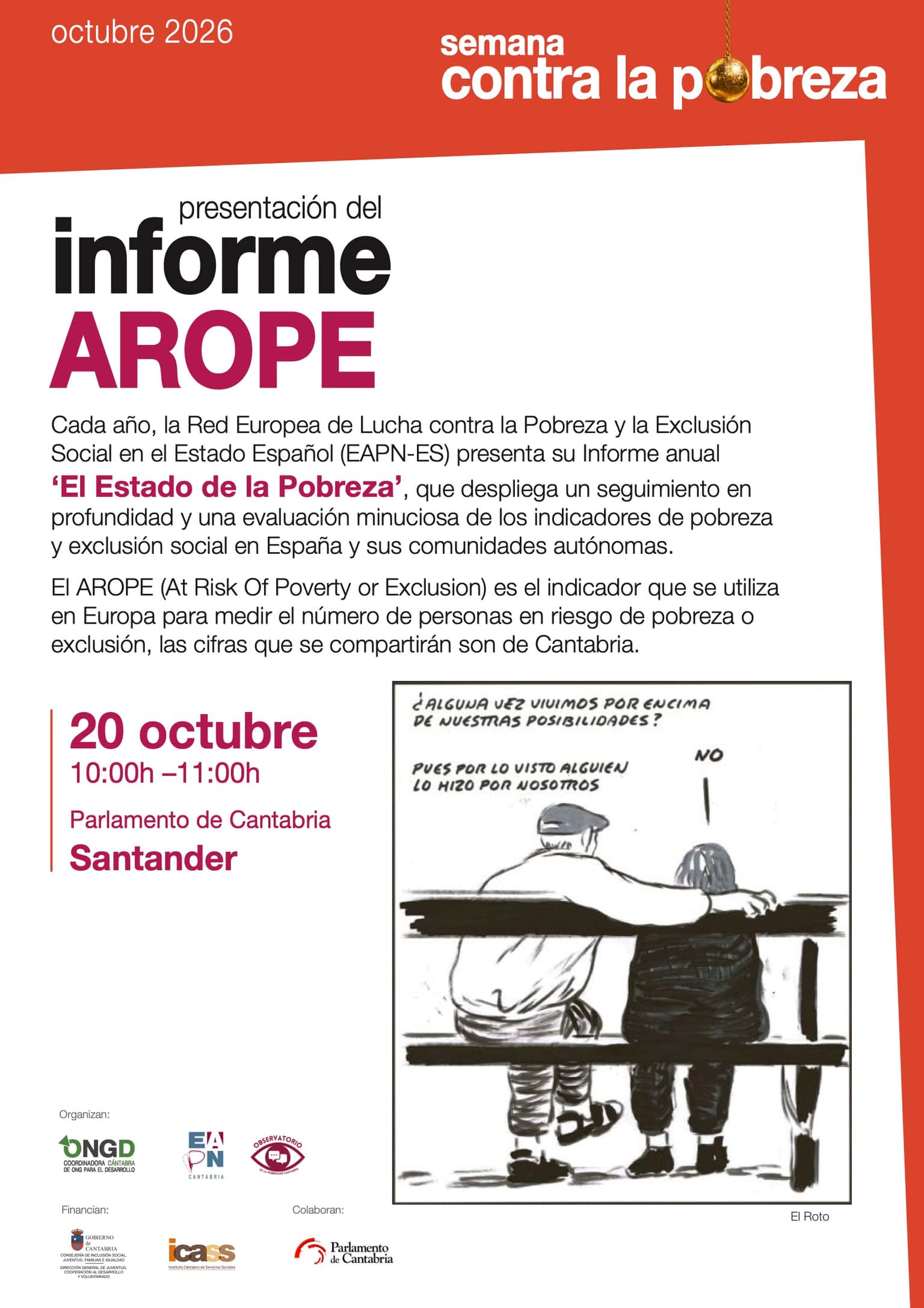 Presentación del Informe AROPE: El Estado de la Pobreza