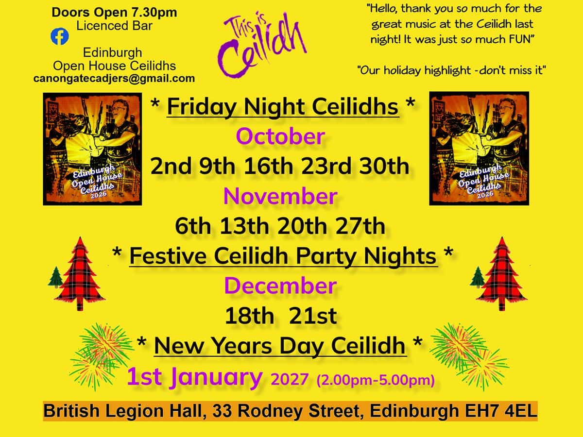Edinburgh Festive Ceilidh Events