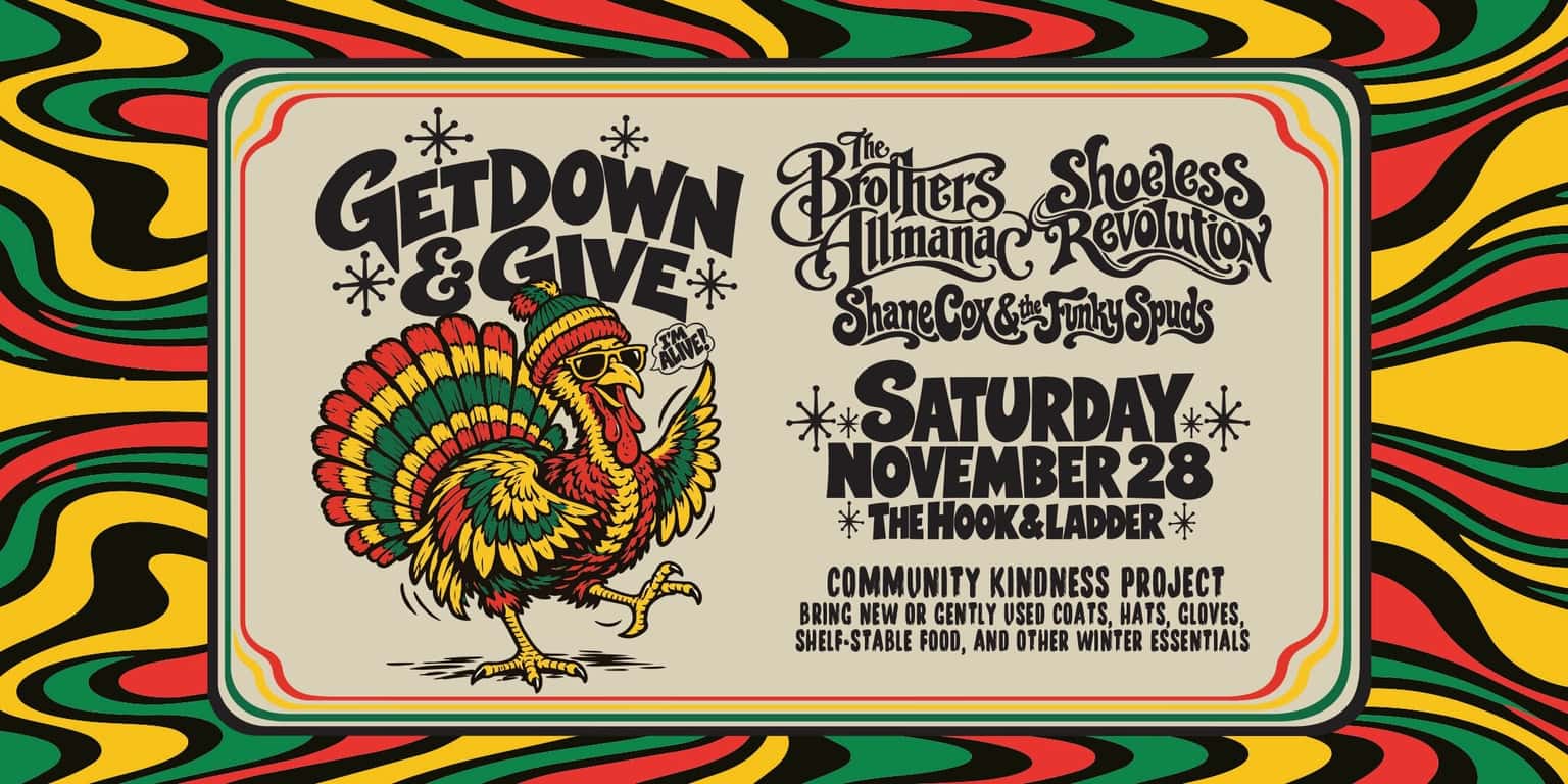 Getdown & Give: The Brothers Allmanac, Shoeless Revolution, Shane Cox & the Funky Spuds
