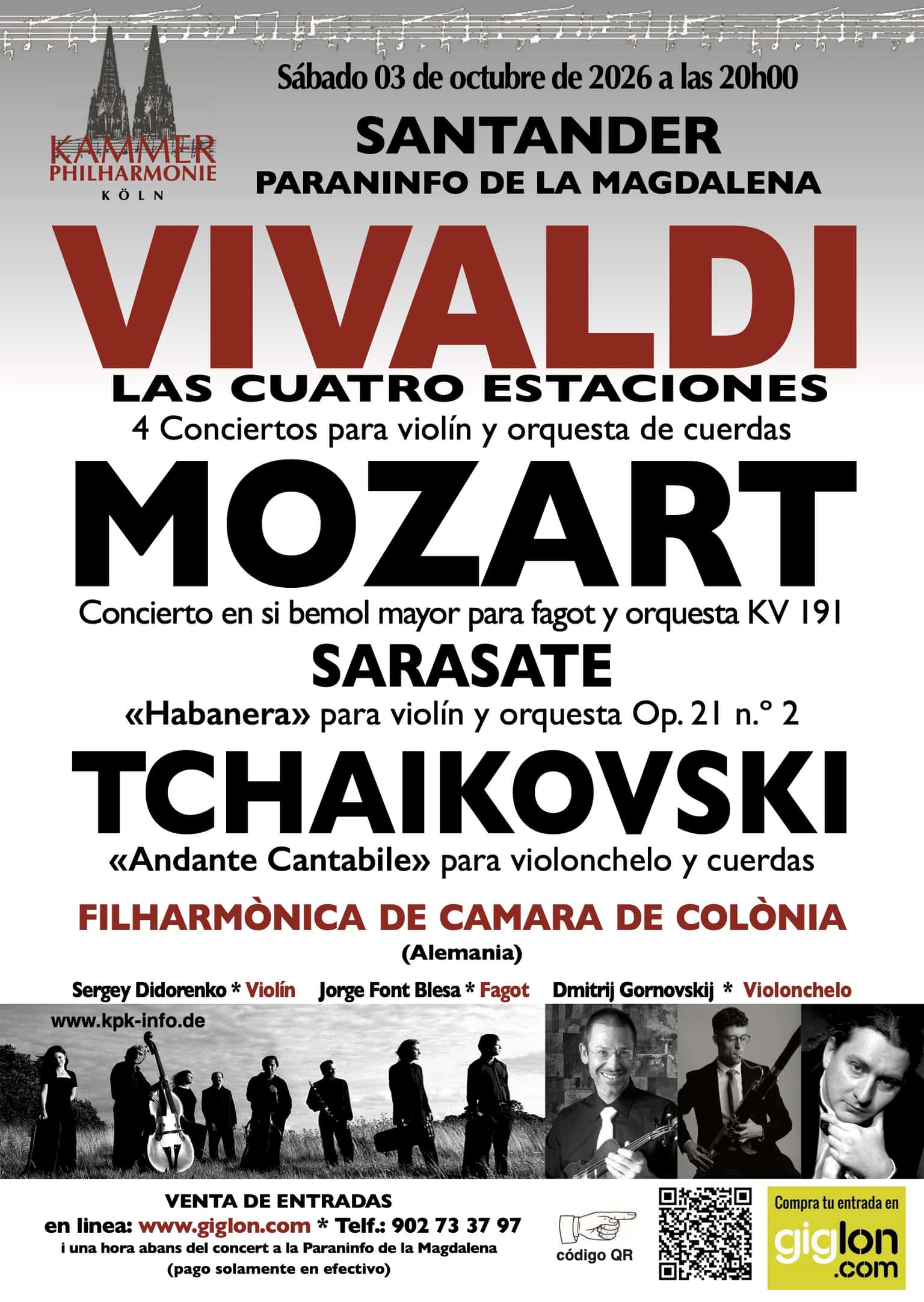 Concierto de la Filarmónica de Cámara de Colonia