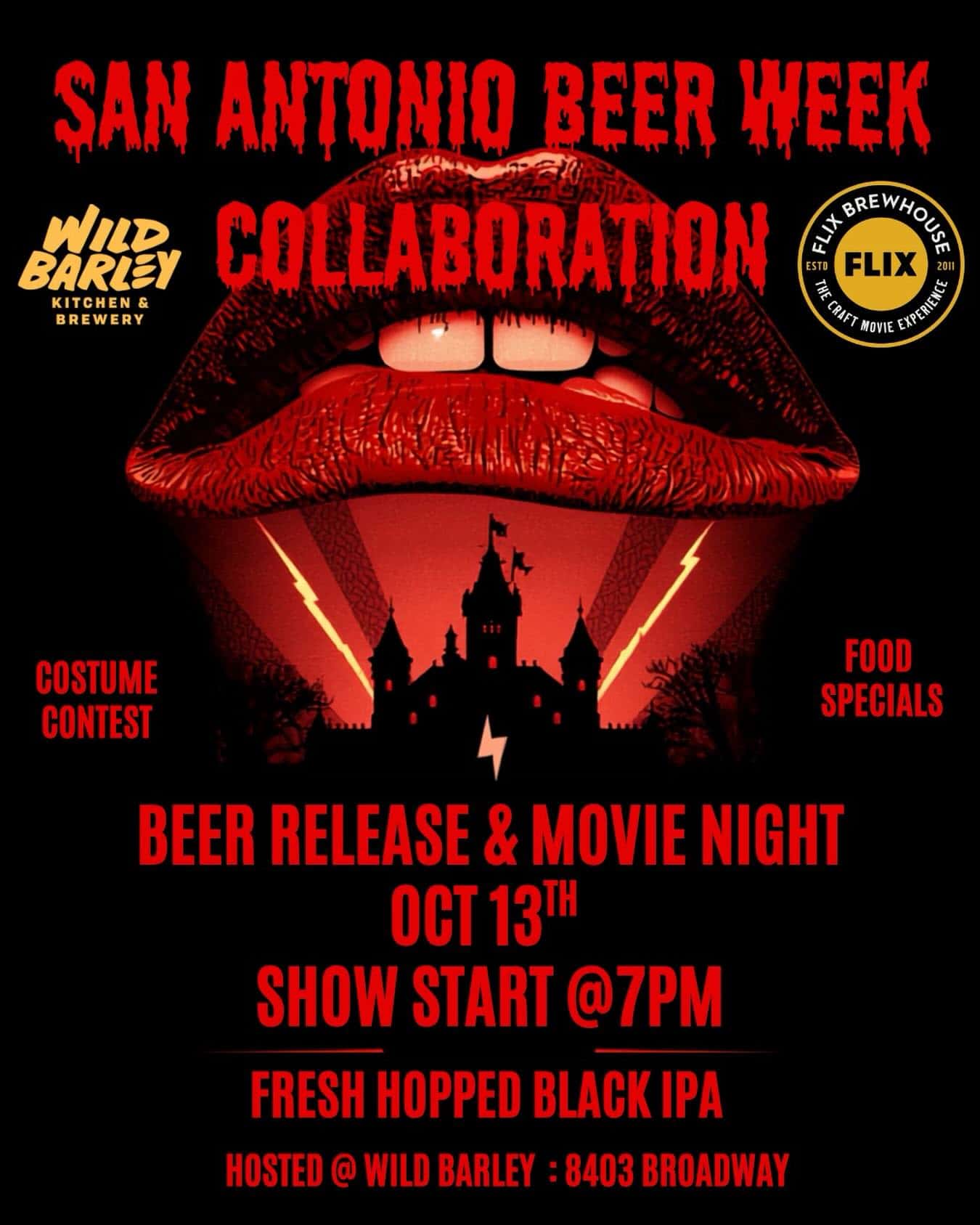 San Antonio Beer Week x Rocky Horror Picture Show with Flix Brewhouse