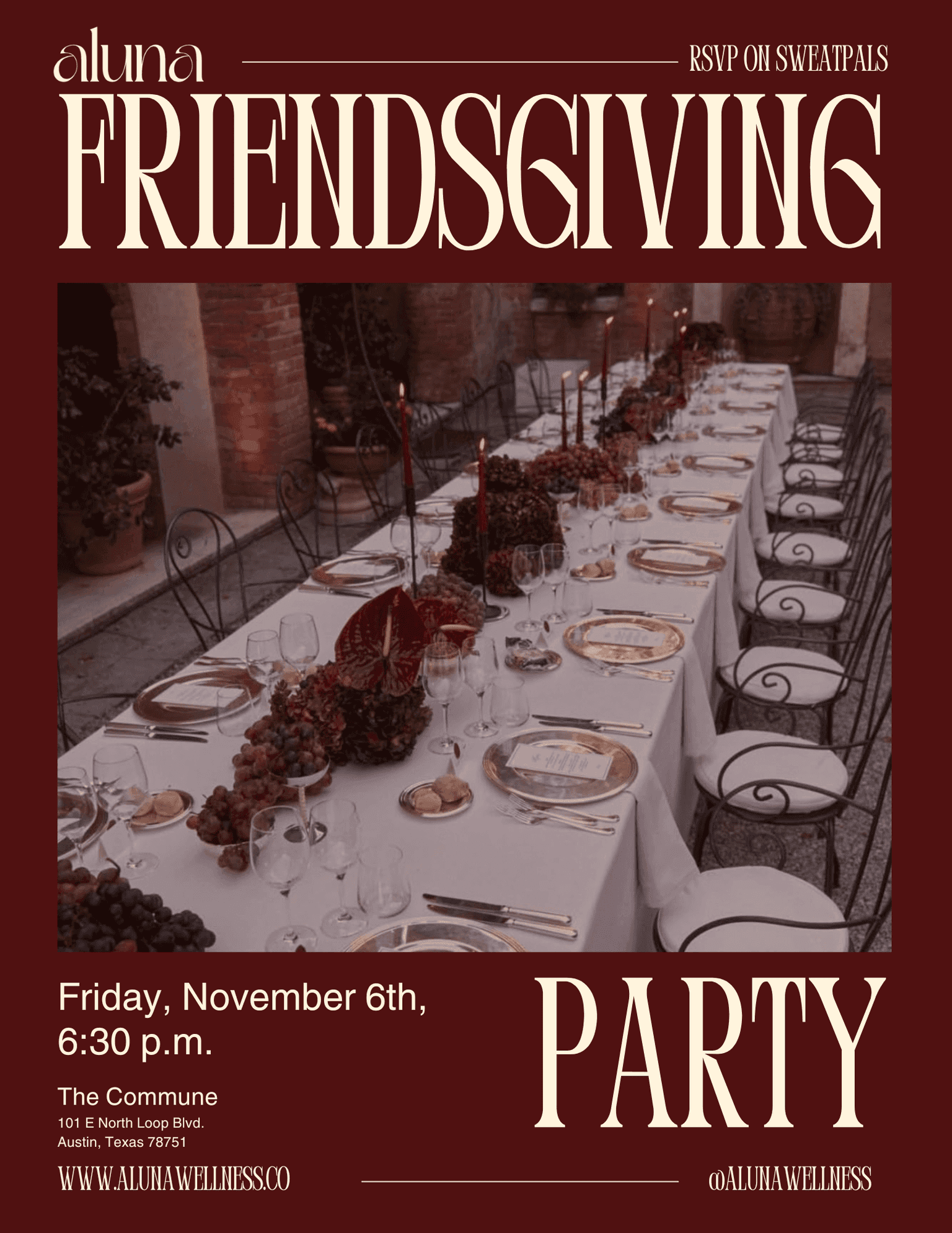 Aluna Friendsgiving Party