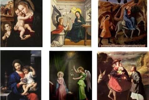 Estudio de algunas asimetrías notables en determinadas obras maestras del arte a lo largo de la historia