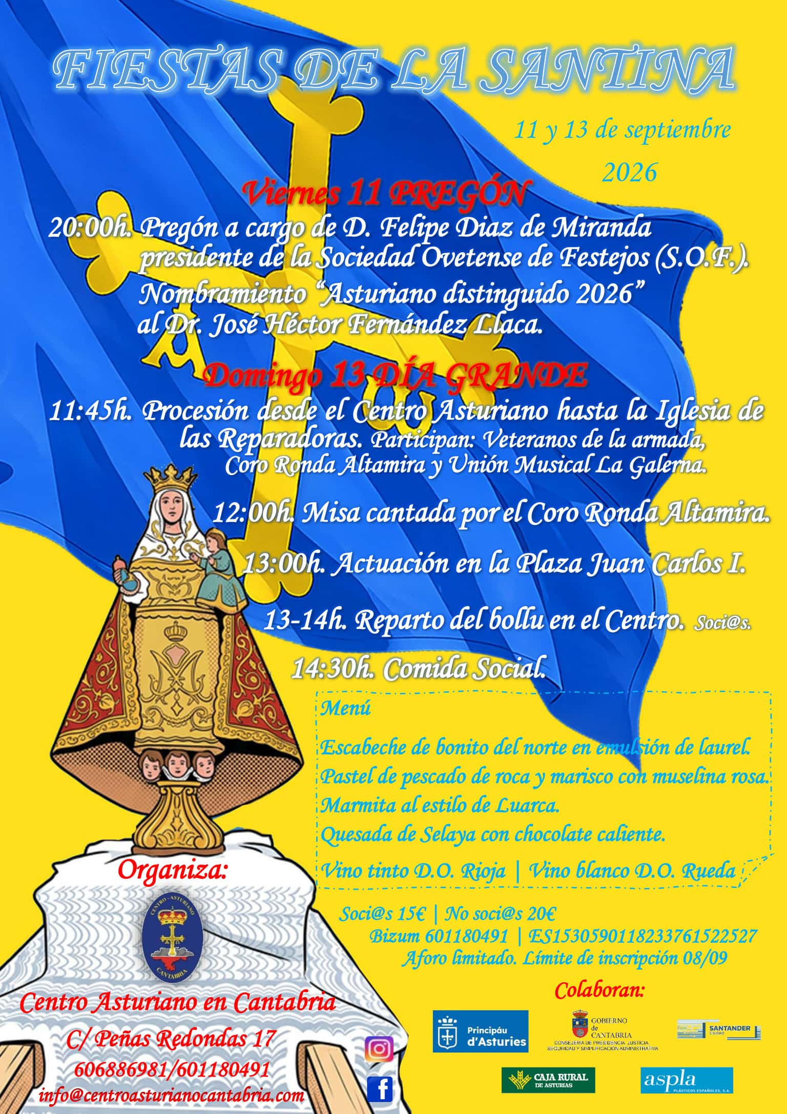 Fiestas de la Santina 2026