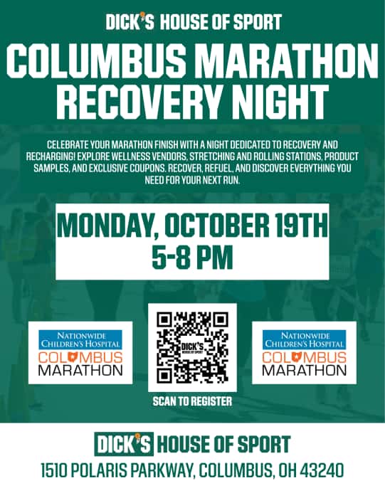DICK's House of Sport Columbus Marathon Recovery Night