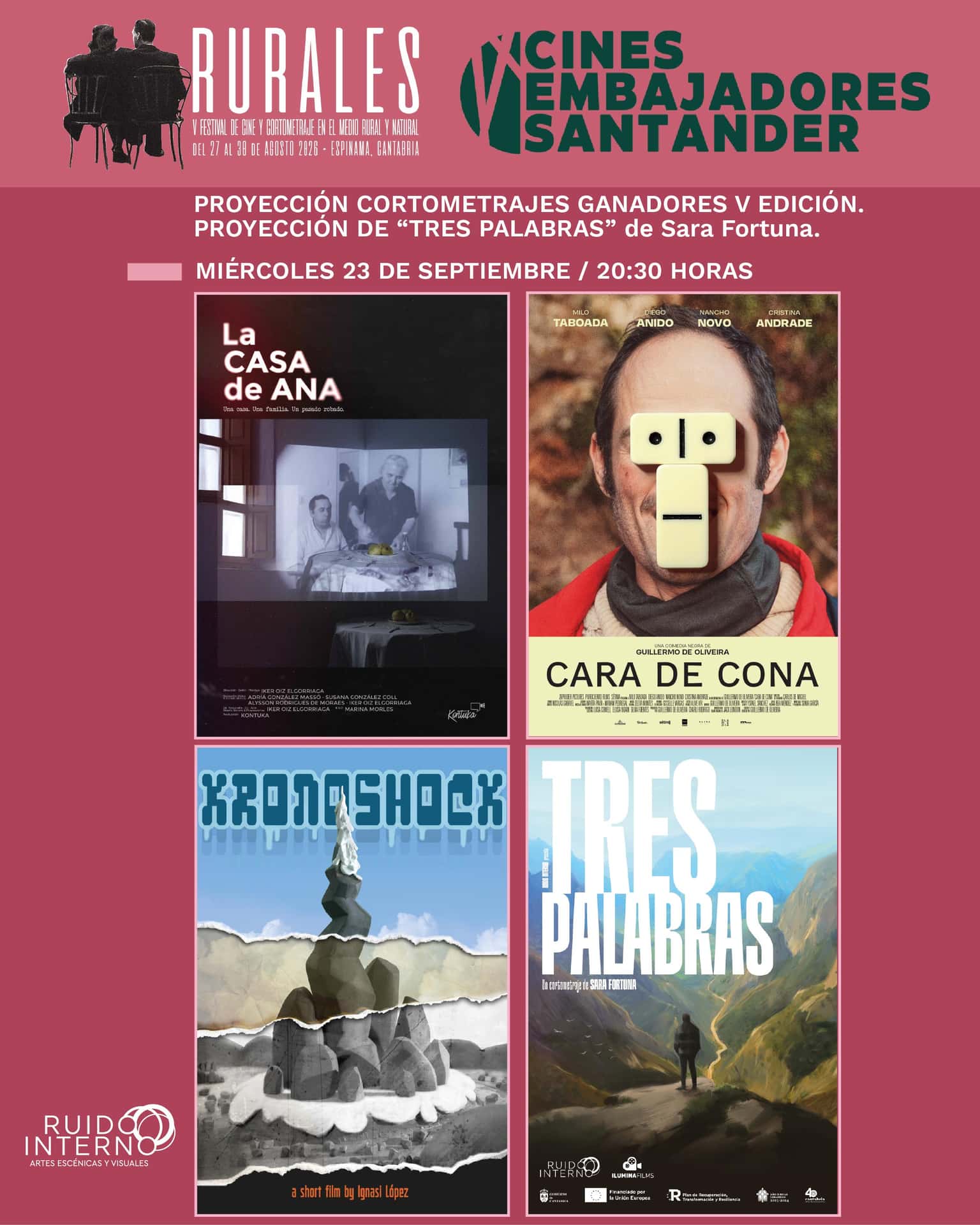 Proyección de los cortos ganadores del V Festival de Cine y Cortometraje en el Medio Rural y Natural Rurales