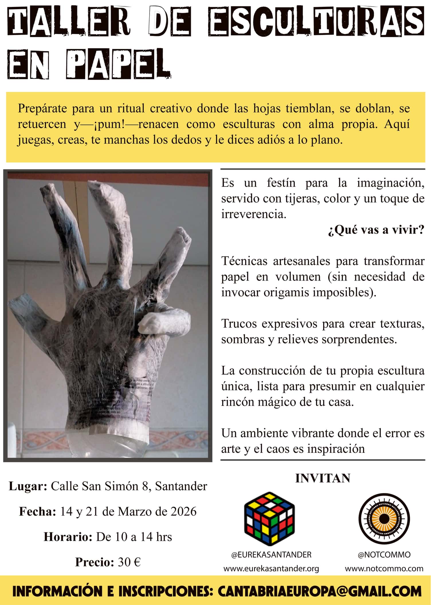 Taller de esculturas en papel con Sol Abreu