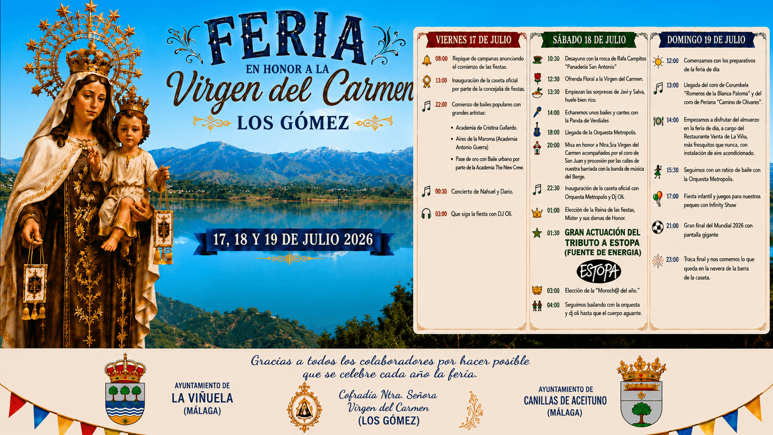 Feria en honor a la Virgen del Carmen en Los Gómez