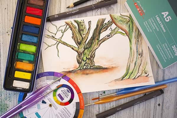 Paint along - Ancient Trees in Watercolour