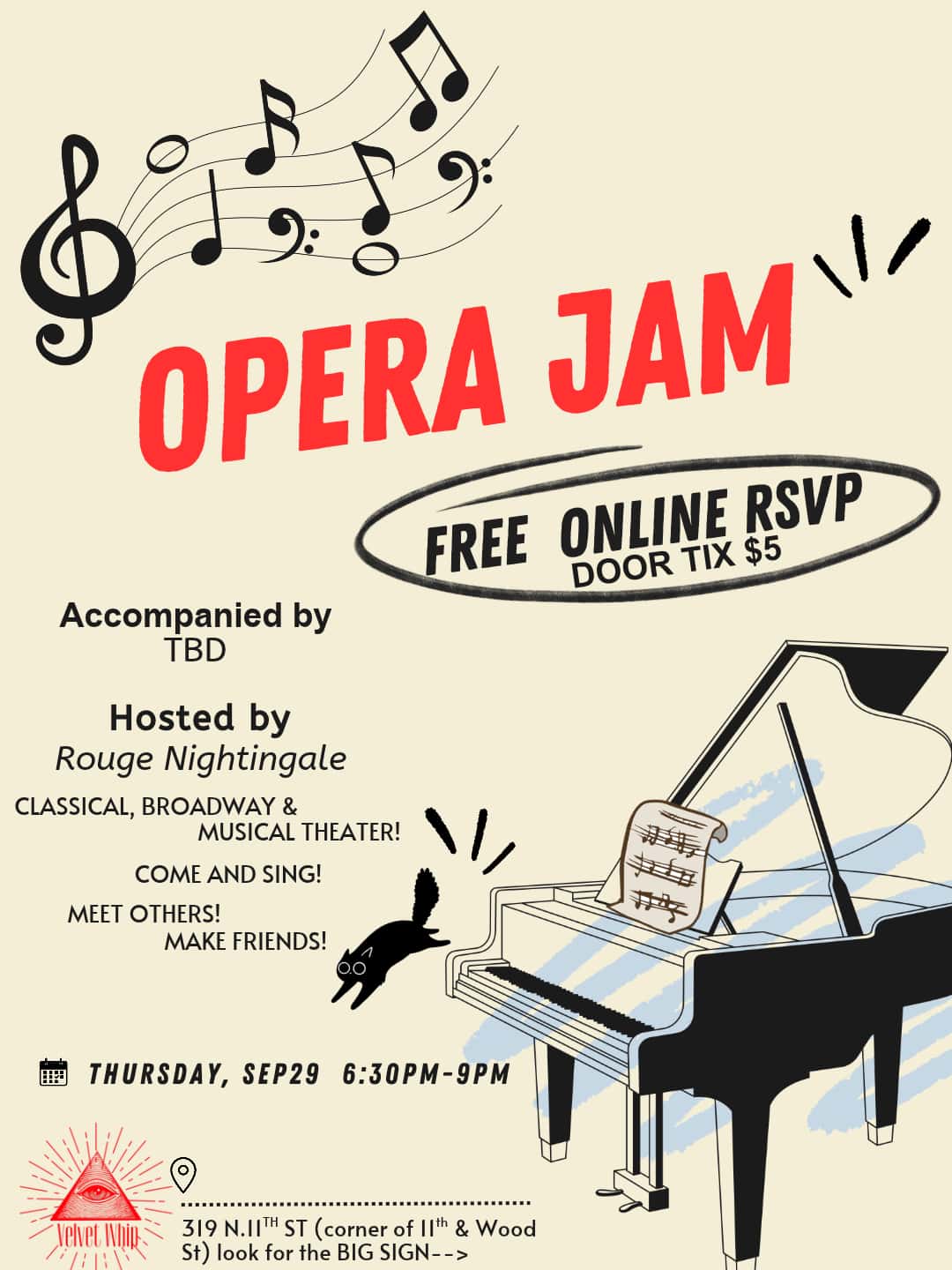 Opera, Broadway & Musical Theater Jam with Rouge Nightingale