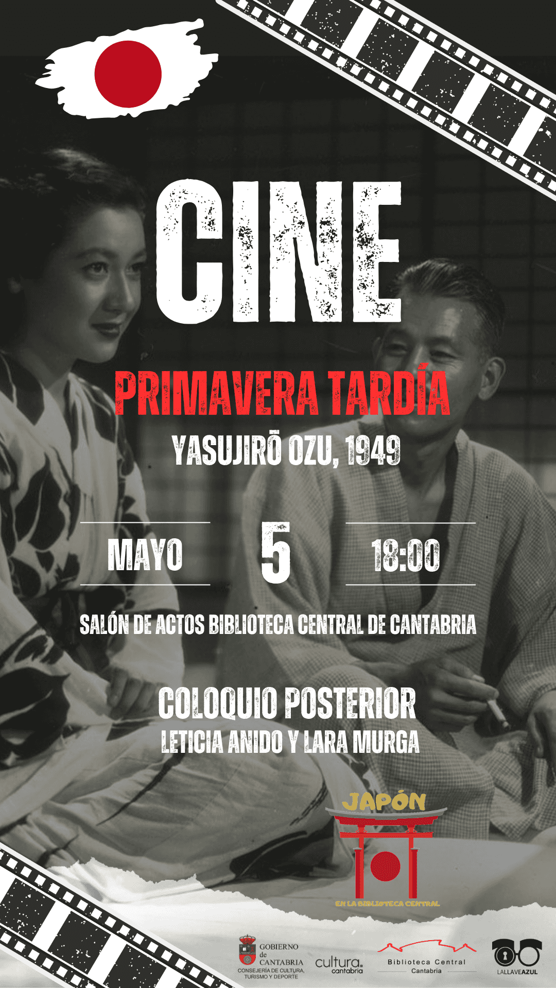 Proyección de la película Primavera Tardía y coloquio posterior