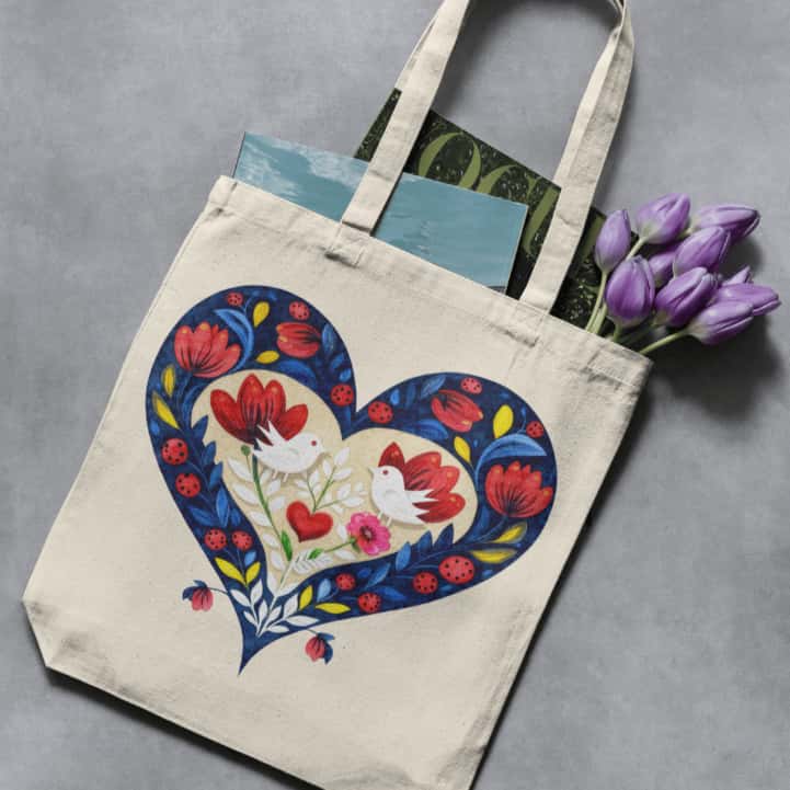 Love is Love Valentine's Tote Bag Painting