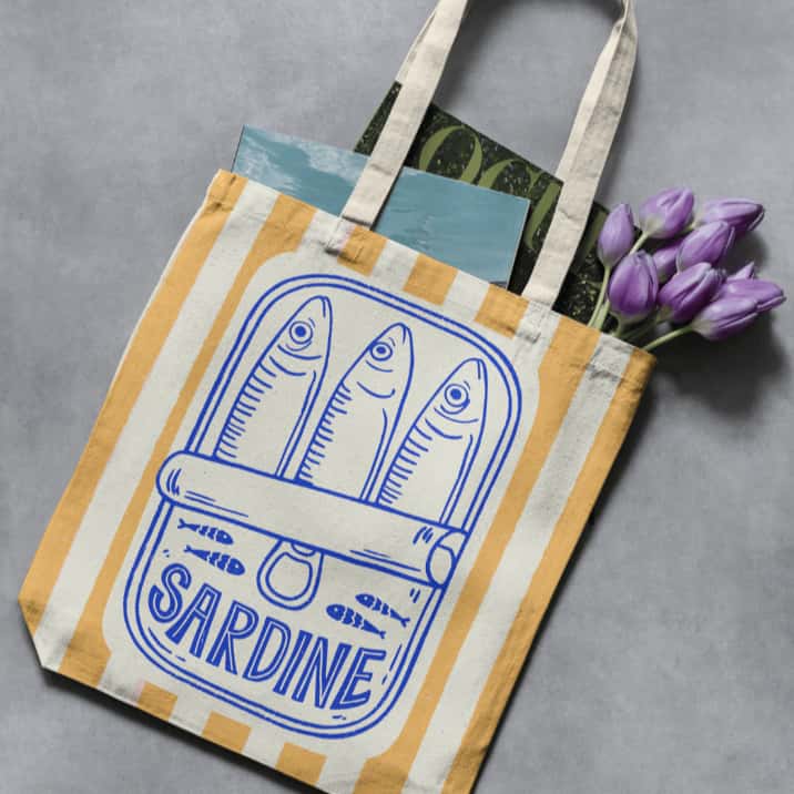 Mother & Daughter Tote Bag Painting
