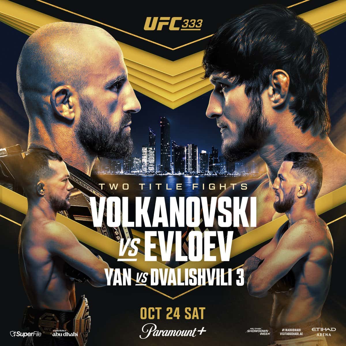 UFC 333: Volkanovski vs Evloev