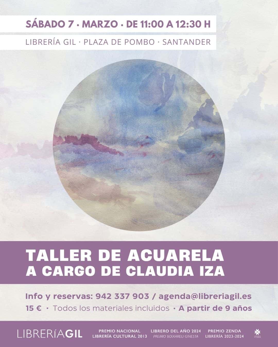 Taller de acuarela con Claudia Iza
