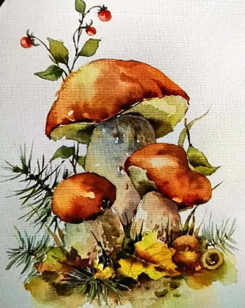 Autumn Mushrooms: Sunday Watercolours with Viktoriia Bezugla