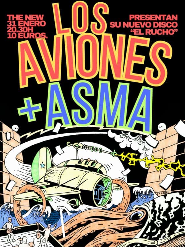 Los Aviones y Asma en concierto