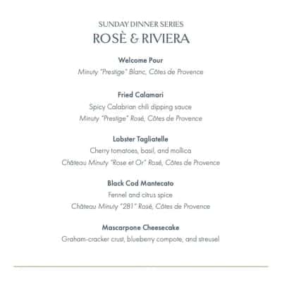 The Americano Dinner Series: Rosé & Riviera