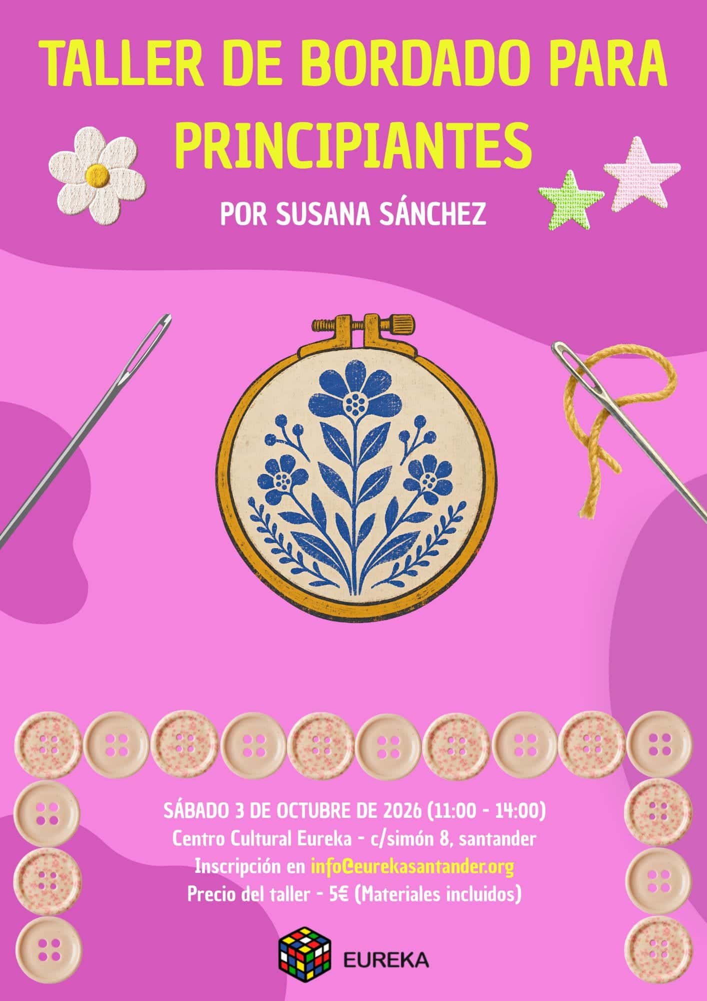 Taller de bordado para principiantes