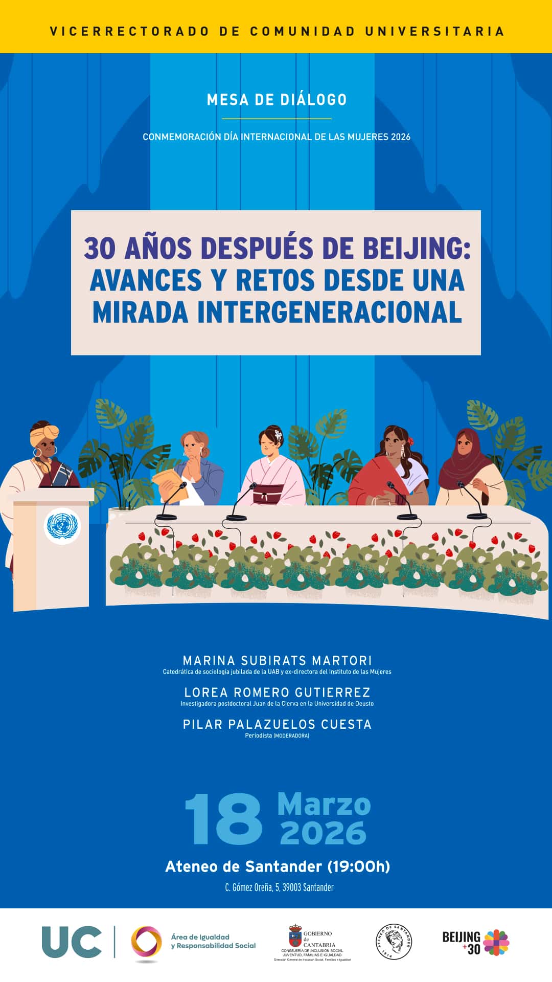 Mesa de diálogo: 30 años después de Beijing: avances y retos desde una mirada intergeneracional