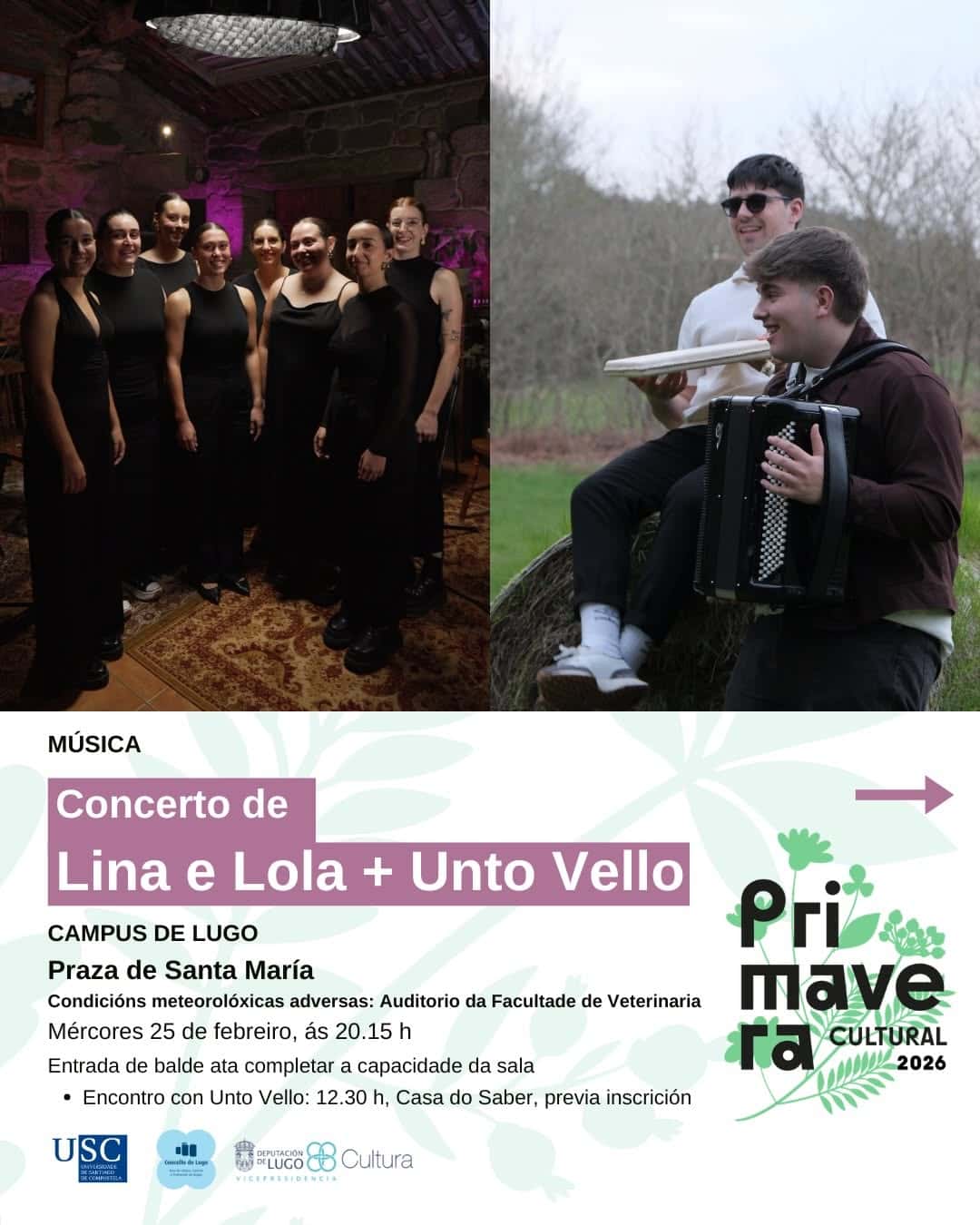 Concierto de Lina e Lola y Unto Vello