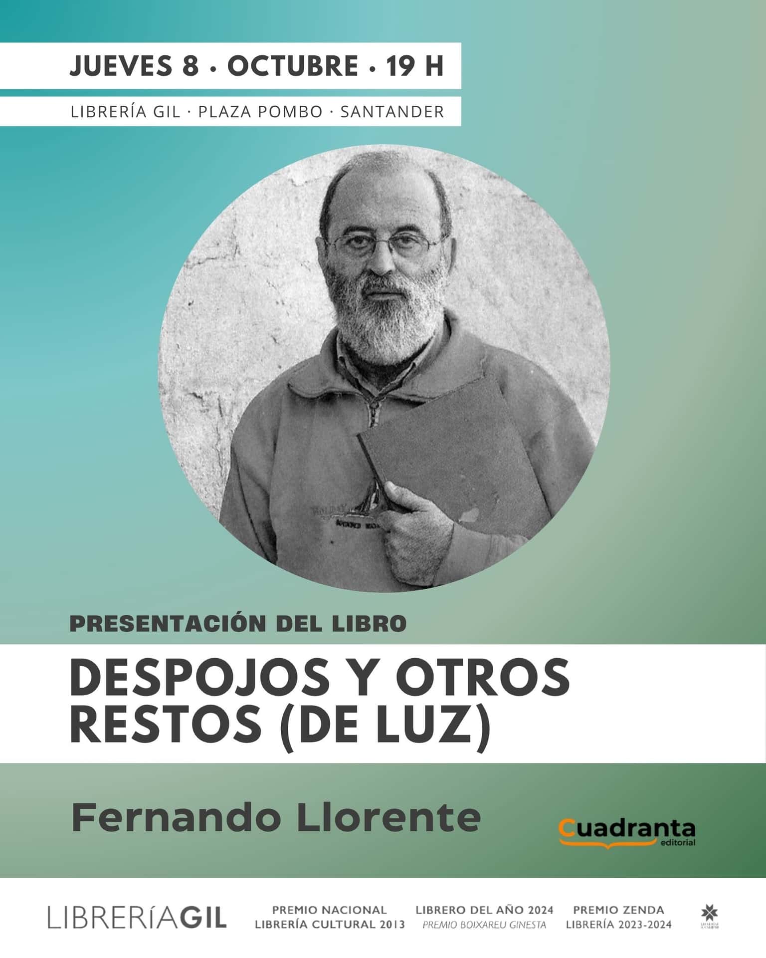 Presentación de 'Despojos y otros restos (de luz)', de Fernando Llorente
