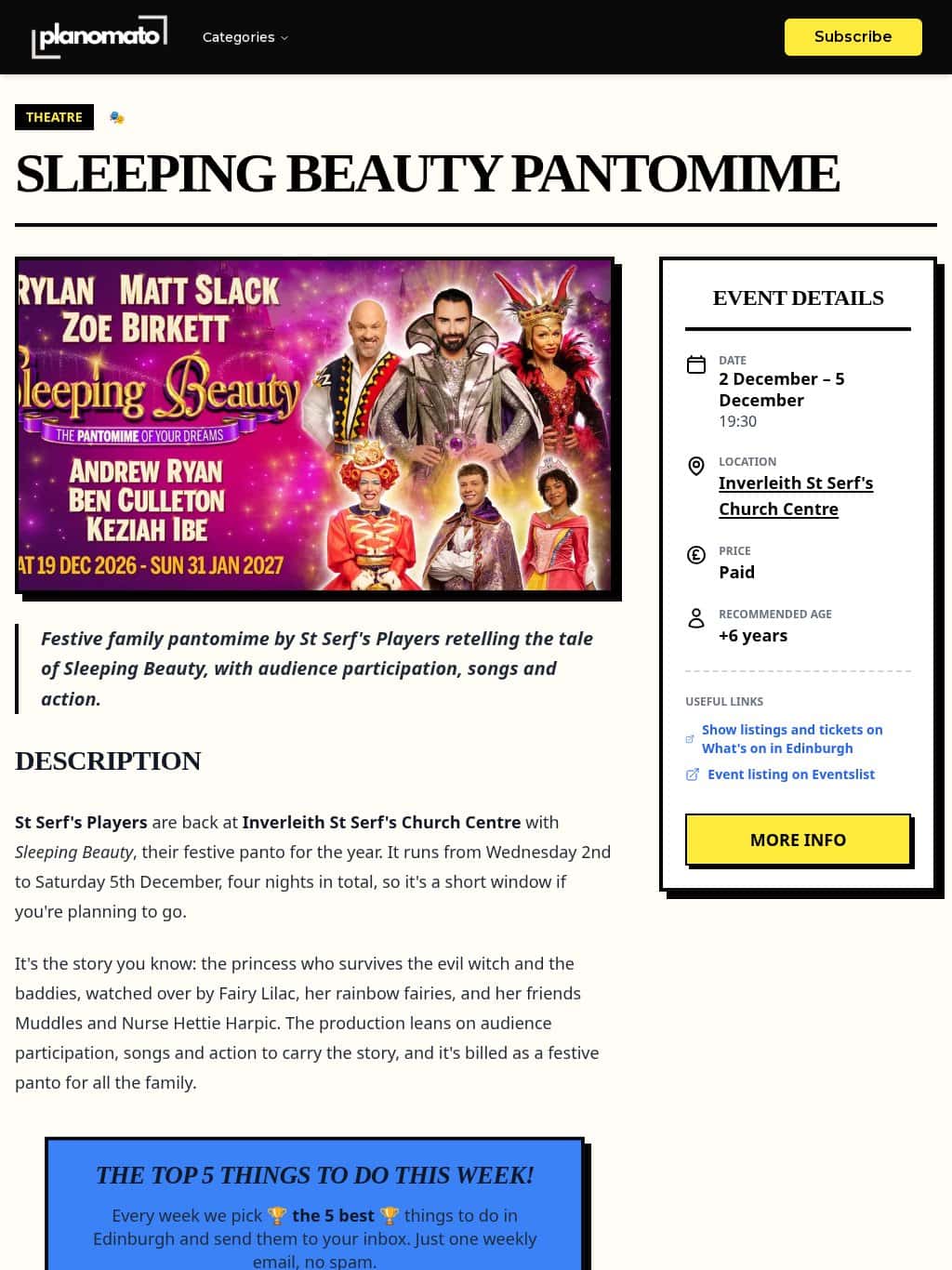Sleeping Beauty Pantomime
