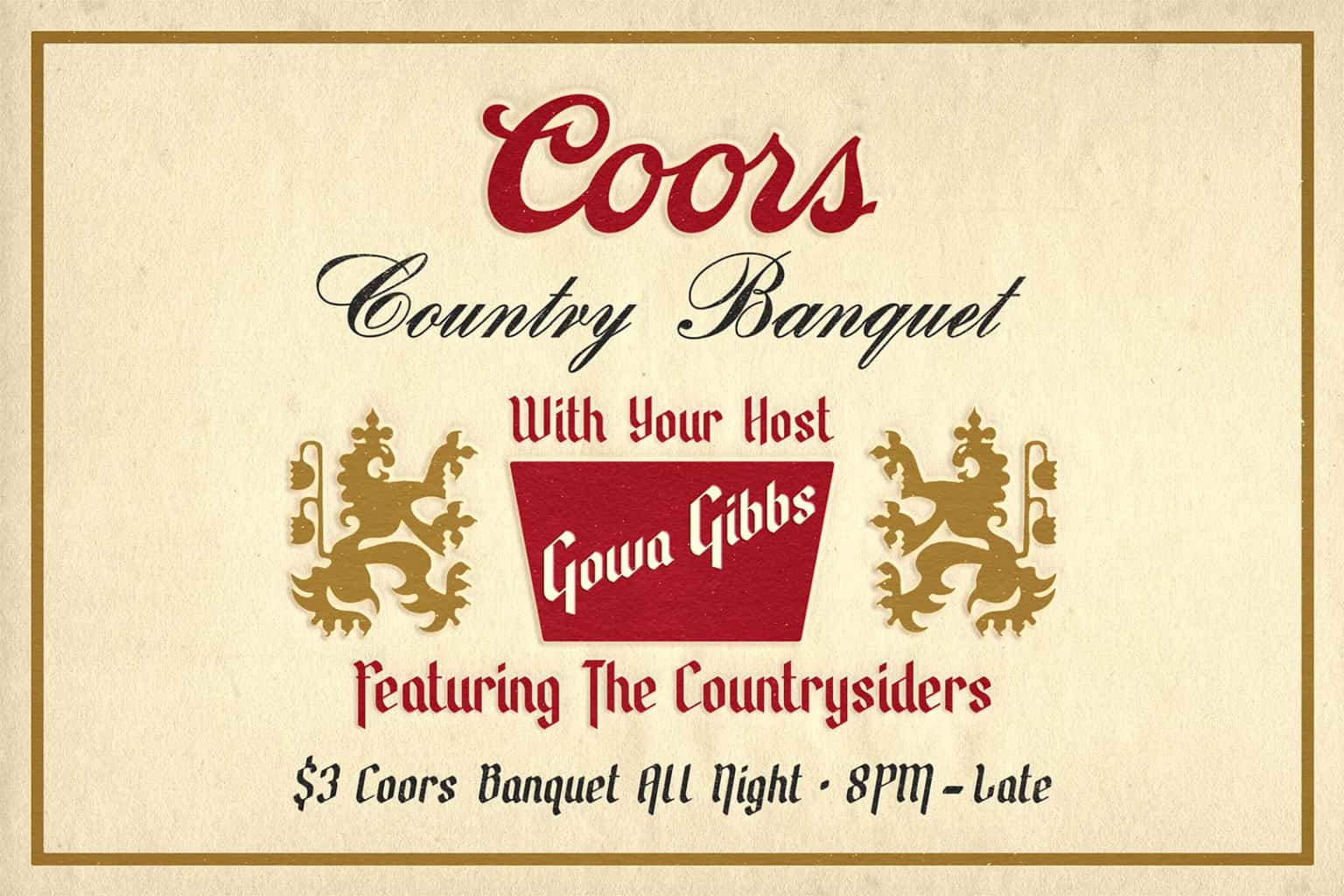 Coors Country Banquet With Gowa Gibbs & The Countrysiders