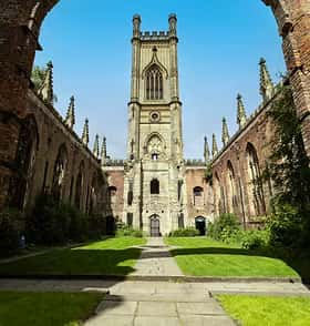 Fire and drumming at the Bombed Out Church this November