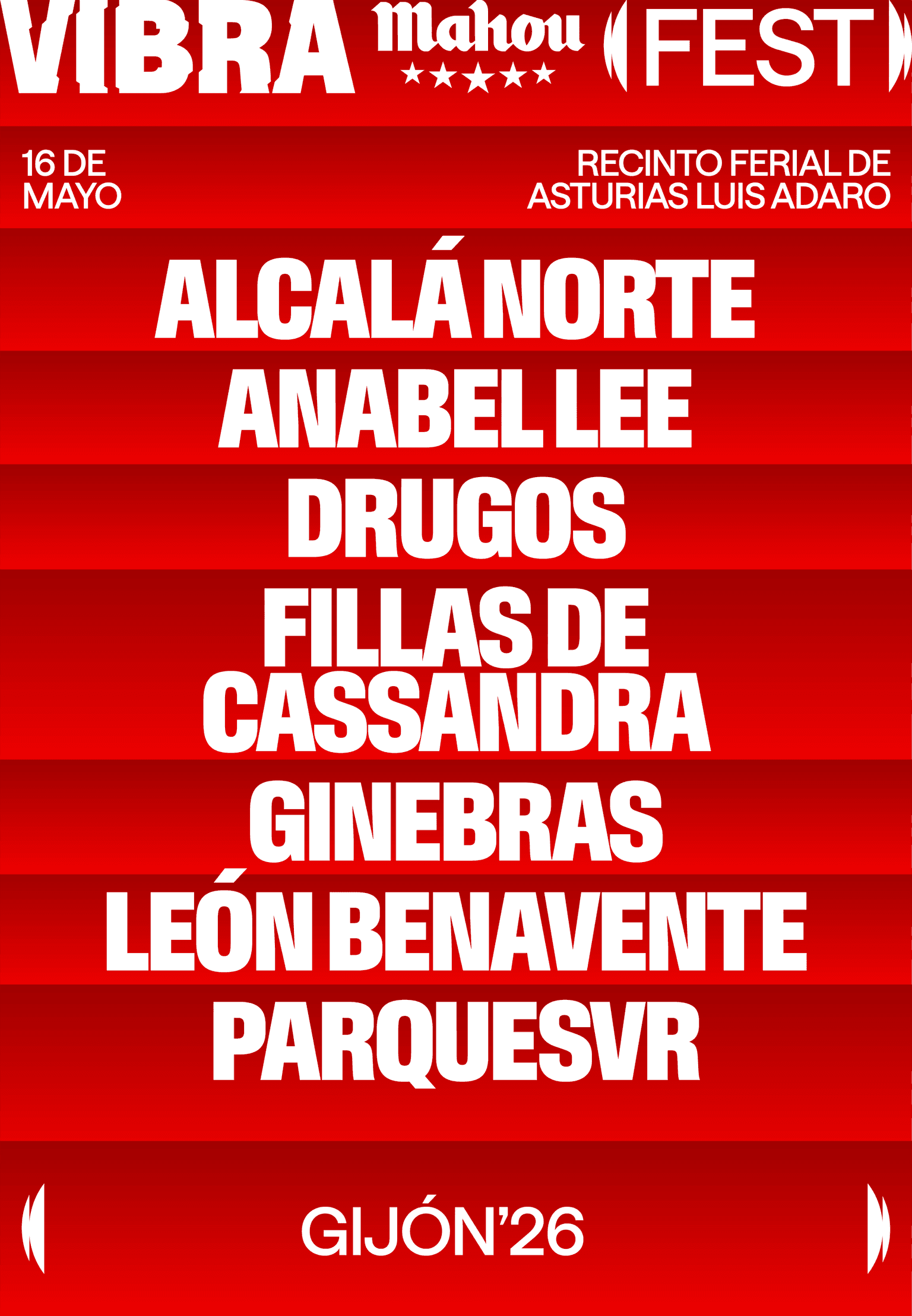 Guía para el Vibra Mahou Fest 2026 en Gijón
