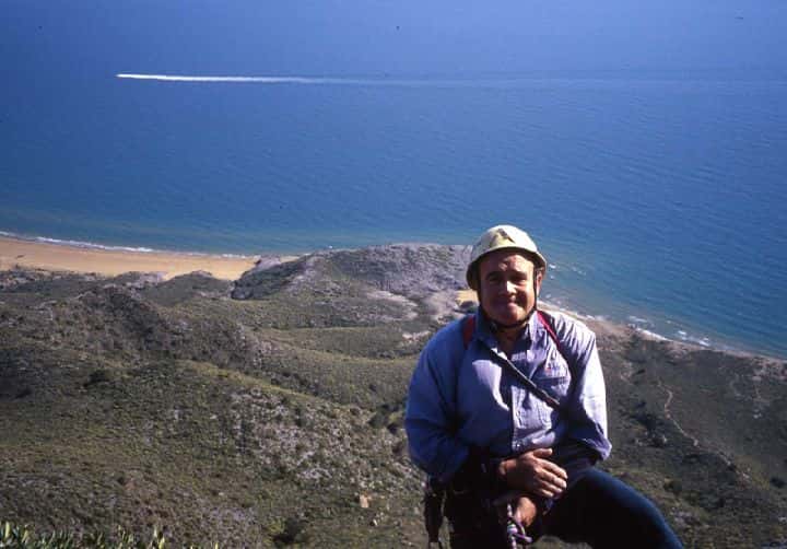 Proyección del alpinista Miguel A. García Gallego