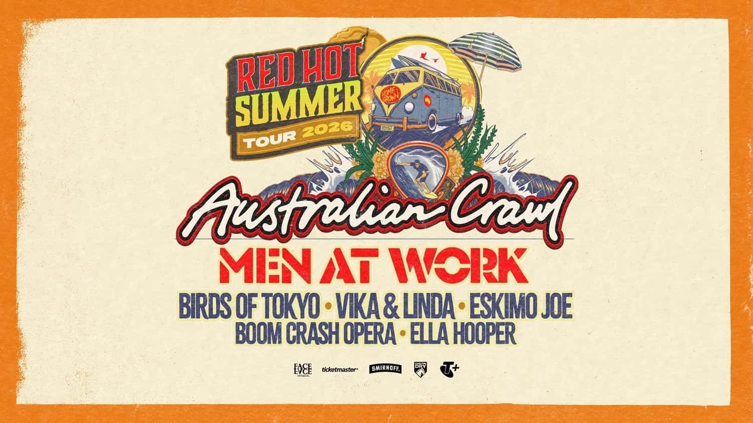 Australian Crawl at the Red Hot Summer Tour