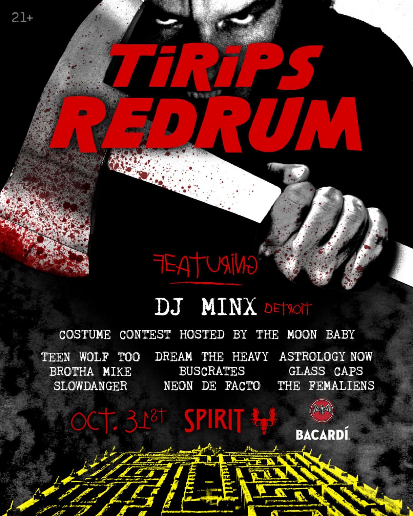 Tirips Redrum: Spirit's 11th Annual Halloween Party & Costume Contest