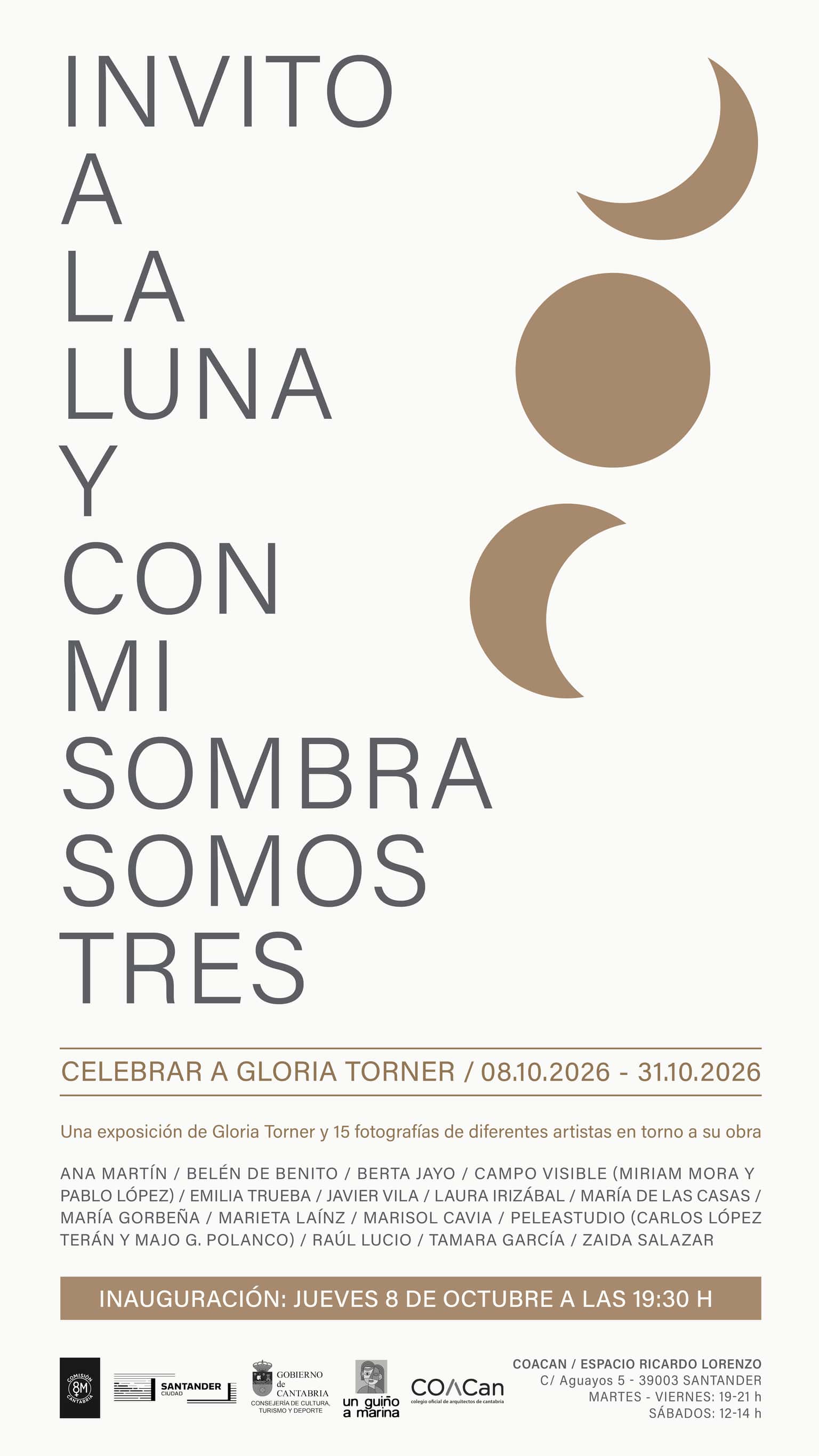 Invito a la luna y con mi sombra somos tres