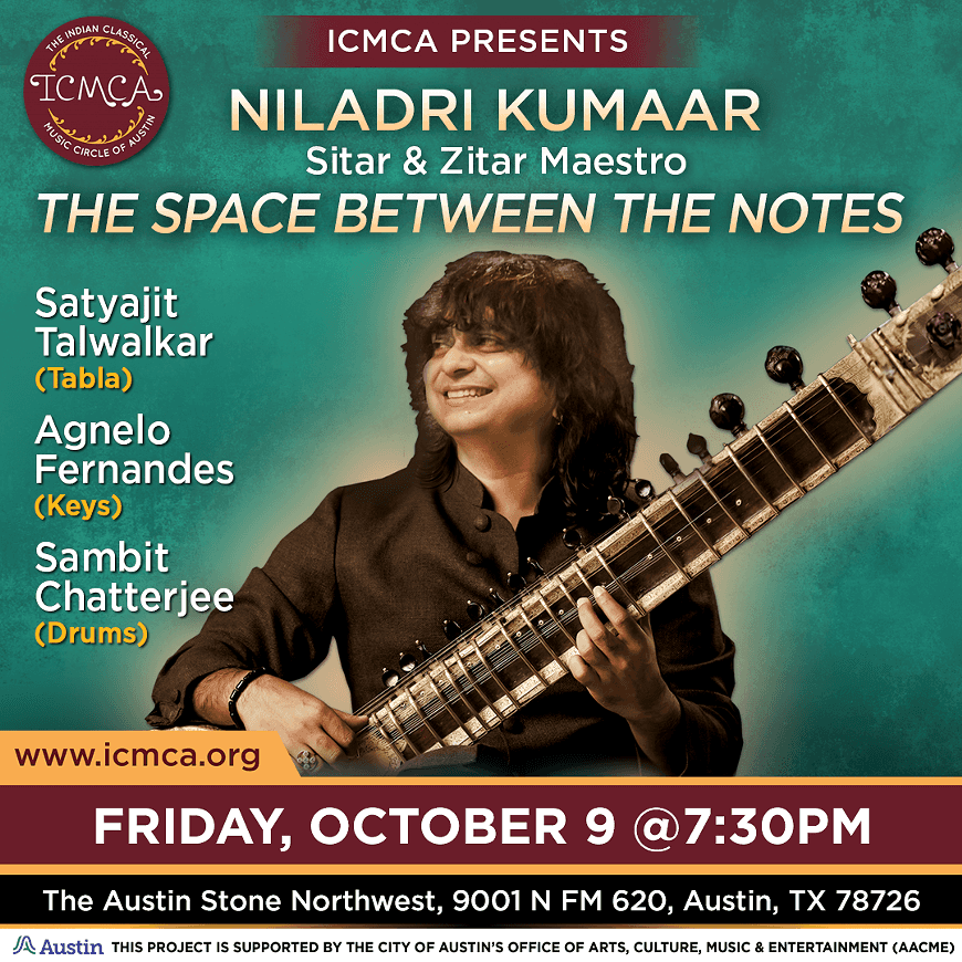 ICMCA presents Niladri Kumaar - Sitar & Zitar Maestro