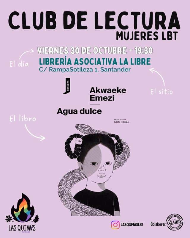 Club de lectura de Las Quimas, para mujeres LBT: 'Agua dulce', de Akwaeke Emezi