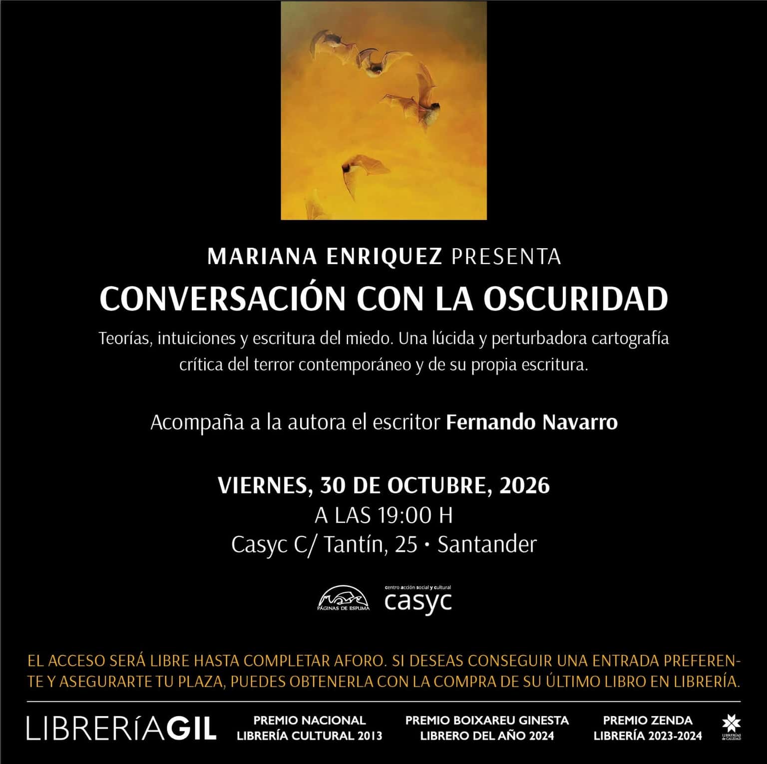 Mariana Enríquez presenta 'Conversación en la oscuridad'