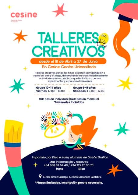 Talleres creativos infantiles en CESINE