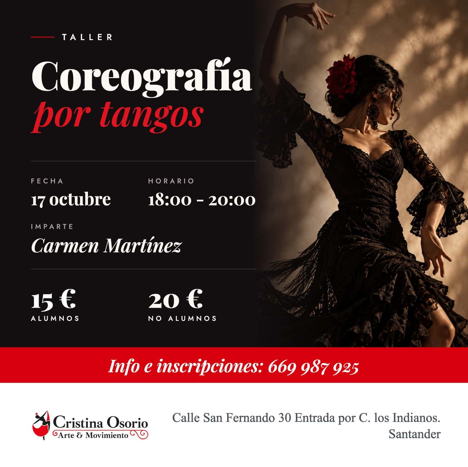 Taller de coreografía por tangos flamencos