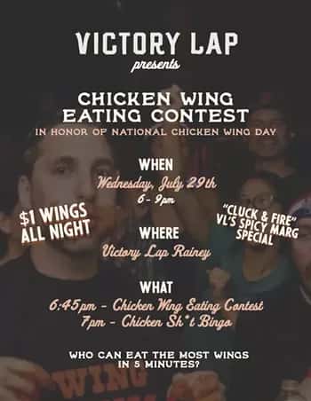 Victory Lap Rainey's National Chicken Wing Day