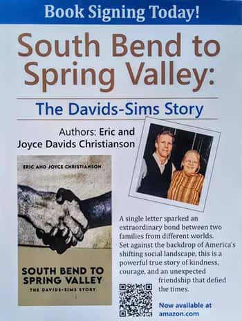 Book Signing: Meet the author of South Bend to Spring Valley: The Davids-Sims Story