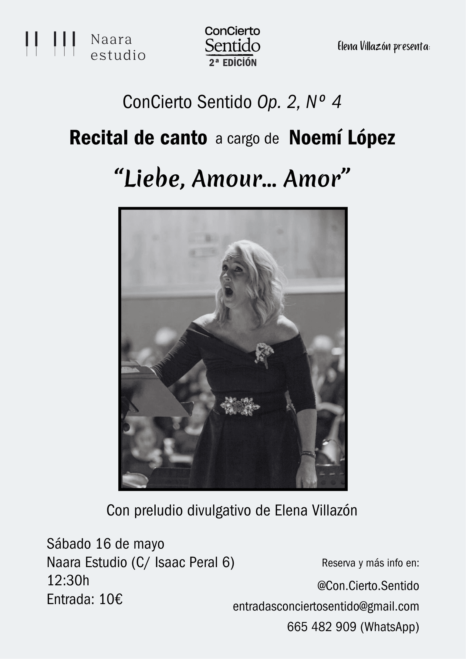 Liebe, Amour…Amor - Recital de canto con Noemí López