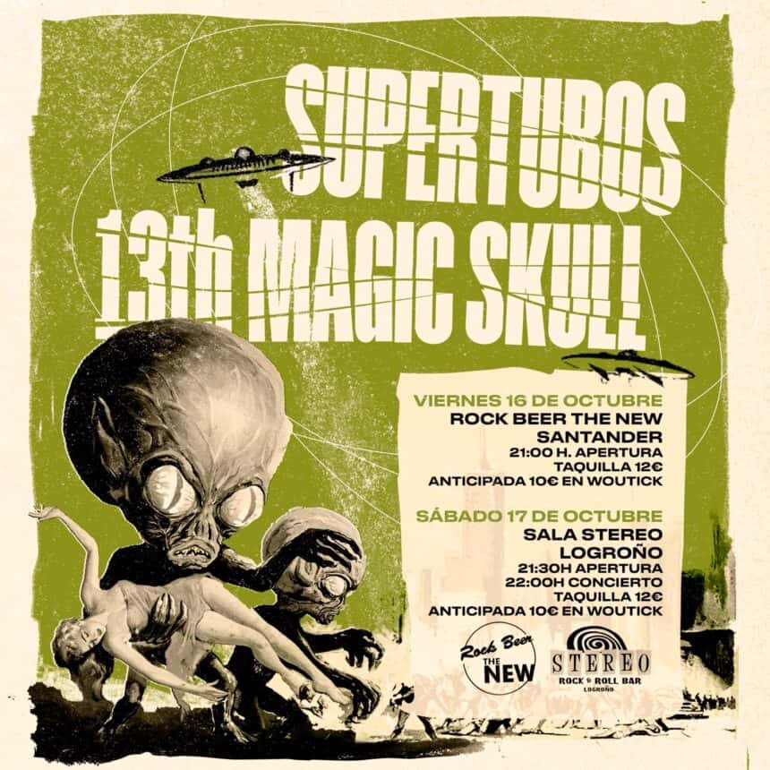 Supertubos! y 13th Magic Skull en concierto